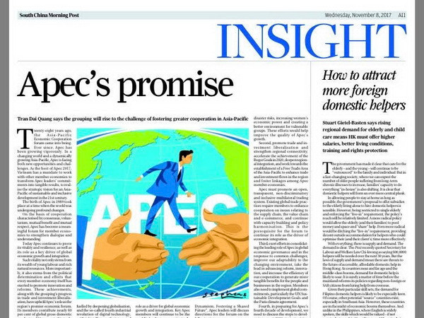 Báo Hong Kong đăng bài viết của Chủ tịch nước về APEC 2017 ảnh 1