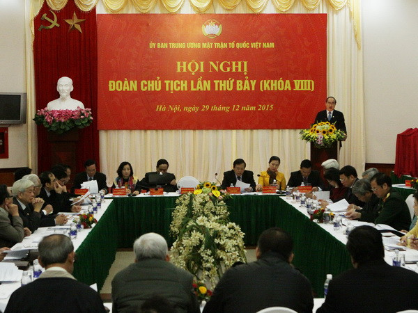 Hội nghị lần thứ bảy Đoàn Chủ tịch UBTW Mặt trận Tổ quốc ảnh 1