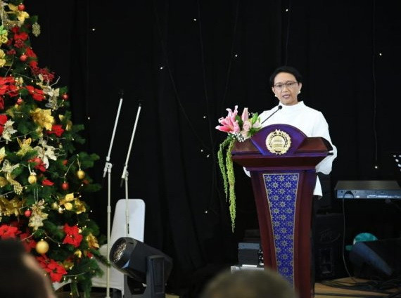 Ngoại trưởng Indonesia thảo luận với đại sứ Mỹ và Iran ảnh 1