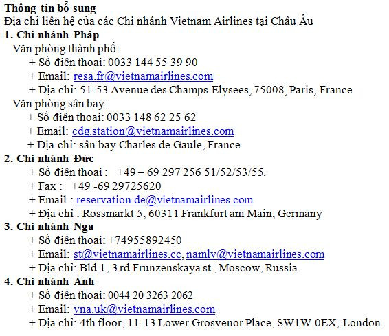 Vietnam Airlines vẫn bay đến châu Âu sau các vụ đánh bom tại Bỉ ảnh 2