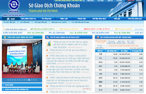 HoSE thông báo tiếp tục ngừng giao dịch ngày 24/1 ảnh 1
