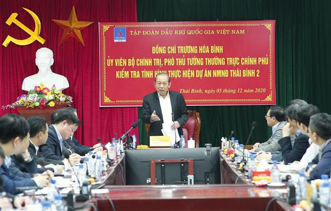 Phó Thủ tướng kiểm tra tiến độ Nhà máy Nhiệt điện Thái Bình 2​ ảnh 1