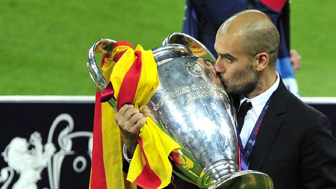Pep Guardiola đã hai lần vô địch Champions League cùng Barcelona. (Nguồn: Getty Images) HLV Guardiola đứng trước cơ hội bước vào ‘ngôi đền huyền thoại’ ảnh 1