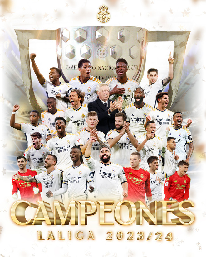 Real Madrid vô địch La Liga 2023-24. (Nguồn: Real Madrid) real-vo_dich_0505.jpg