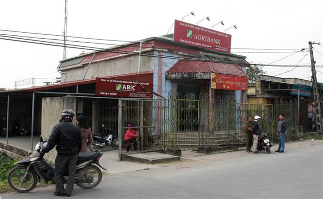 Phòng giao dịch của Chi nhánh Ngân hàng Nông nghiệp và Phát triển nông thôn (Agribank) huyện Vũ Thư đặt tại xã Vũ Tiến. (Ảnh: Thế Duyệt/TTXVN) Vụ cướp tại ngân hàng Agribank ở Thái Bình: Bắt giữ một nghi can ảnh 1