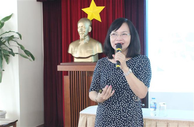 Bà Nguyễn Thị Tuyết Mai, Phó Tổng Thư ký Hiệp hội Dệt may Việt Nam phát biểu tại hội thảo. (Ảnh: Xuân Anh/TTXVN) Doanh nghiệp lên tiếng về những khó khăn khi tiếp cận gói hỗ trợ ảnh 1