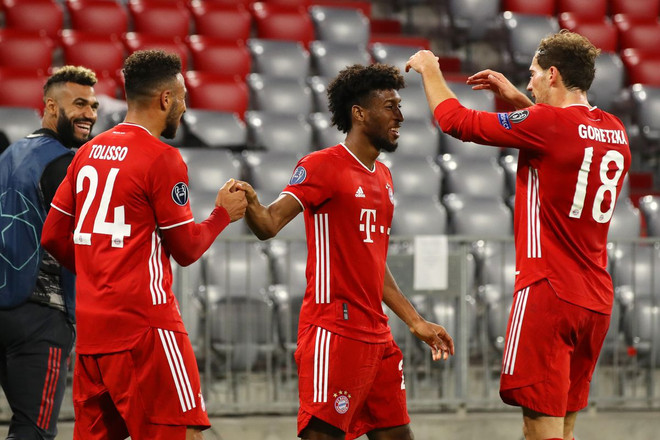 Coman lập cú đúp và có một pha kiến tạo cho Leon (phải) ghi bàn. (Nguồn: Getty Images) Coman tỏa sáng giúp Bayern Munich thắng hủy diệt Atletico ảnh 1