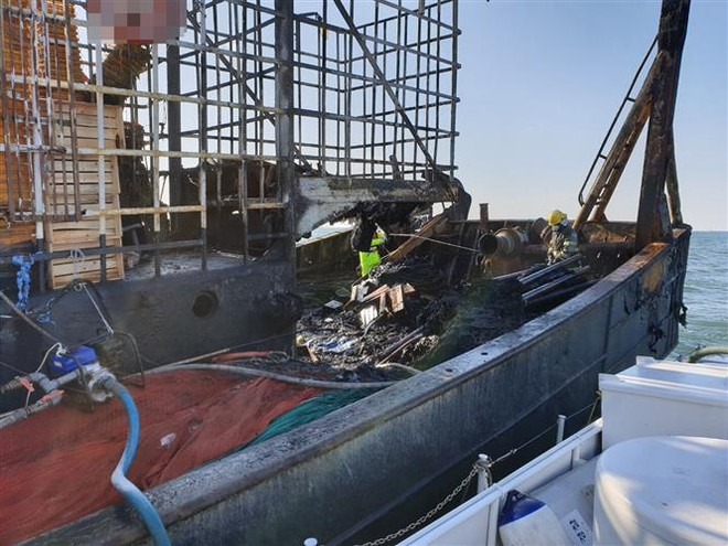 Một thuyền viên Việt Nam thiệt mạng trong vụ cháy tàu cá Hàn Quốc ảnh 1