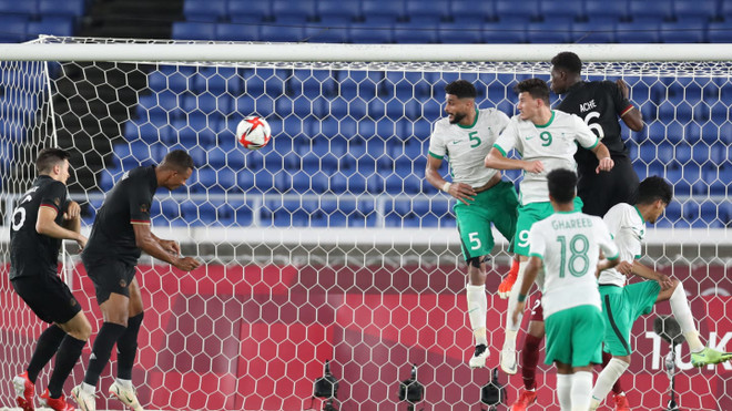 U23 Đức (áo đen) vượt qua U23 Saudi Arabia. (Nguồn: AFC) Kết quả lượt trận thứ 2 vòng bảng bóng đá nam Olympic Tokyo 2020 ảnh 3