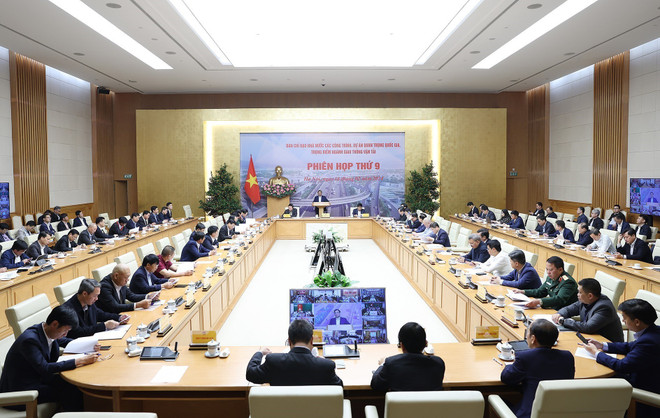 Quang cảnh phiên họp. (Ảnh: Dương Giang/TTXVN) ttxvn_thu_tuong_chu_tri_phien_hop_thu_9_ban_chi_dao_cac_cong_trinh_gtvt_trong_diem_16-2.jpg