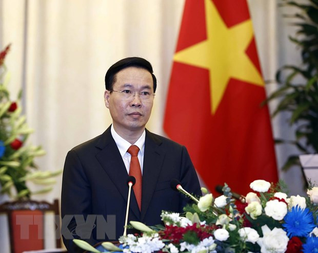 Chủ tịch nước Võ Văn Thưởng. (Ảnh: Thống Nhất/TTXVN) Thư mừng kỷ niệm 50 năm thiết lập Quan hệ Ngoại giao Việt Nam-Pháp ảnh 1
