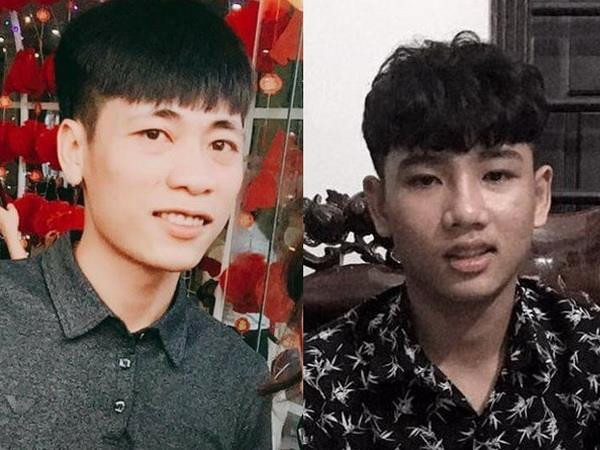 Phạm Thế Cường (trái) và Võ Khánh Thành. (Ảnh: TTXVN phát) Quảng Bình: Hai thanh niên kịp thời cứu 5 em nhỏ đuối nước ảnh 1