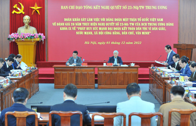 Quang cảnh buổi làm việc. (Ảnh: Minh Đức/TTXVN) Thường trực Ban Bí thư: Phát huy sức mạnh nội sinh để phát triển ảnh 1