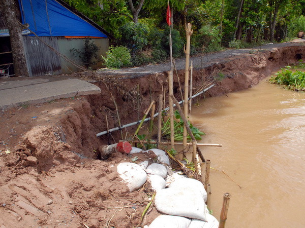 Nứt đất ảnh hưởng đời sống của hàng chục hộ dân bên bờ sông Đồng Nai ảnh 1