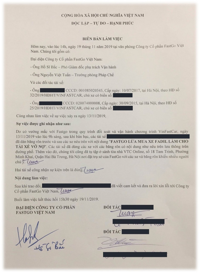 Tài xế xin lỗi, nhận sai vụ tố FastGo ''lừa'' mua xe VinFast Fadil ảnh 2