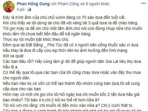 Thông tin 4 người ở Gia Lai tự tử vì dưa hấu rẻ là sai sự thật ảnh 1