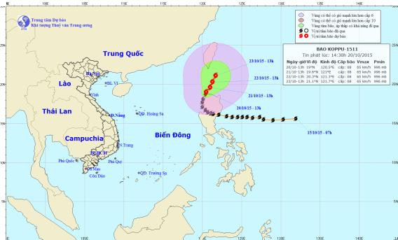 Bão Koppu gây thời tiết xấu, biển động mạnh ở biển Đông ảnh 1