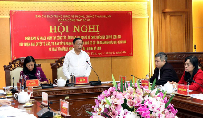 Đoàn công tác của Ban chỉ đạo Trung ương làm việc tại Hà Tĩnh ảnh 1