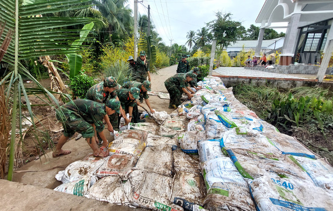 Trà Vinh công bố tình huống khẩn cấp tại cù lao Long Trị do sạt lở ảnh 1