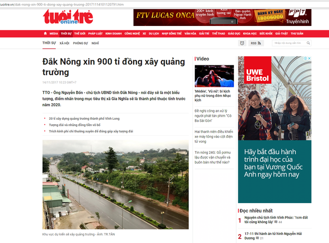 Đắk Nông phản hồi thông tin “xin” 900 tỷ đồng xây dựng quảng trường ảnh 1