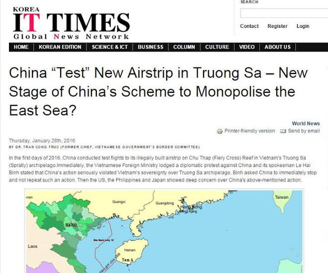 Báo Hàn Quốc đăng bài "tố" mưu đồ độc chiếm Biển Đông của Trung Quốc ảnh 1