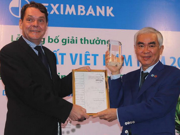 Eximbank nhận giải thưởng Ngân hàng tốt nhất Việt Nam 2014 ảnh 1