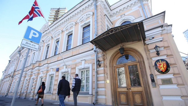 Đại sứ quán Na Uy. (Nguồn: The Moscow Times) Nga trục xuất 10 nhà ngoại giao tại Đại sứ quán Na Uy ở Moskva ảnh 1