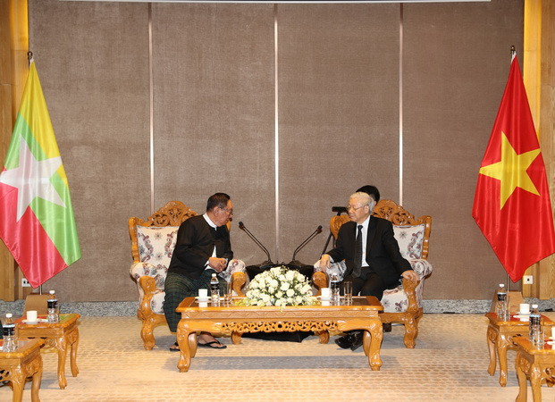 Tổng Bí thư Nguyễn Phú Trọng tiếp lãnh đạo Đảng NLD cầm quyền Myanmar ảnh 1