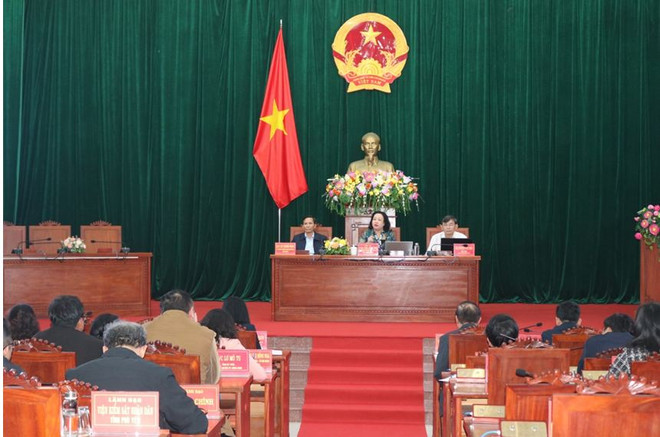 Quang cảnh một hội nghị của Hội đồng Nhân dân tỉnh Phú Yên. (Nguồn: Cổng Thông tin điện tử tỉnh Phú Yên) Đề nghị kỷ luật Phó Chủ tịch Hội đồng nhân dân tỉnh Phú Yên ảnh 1
