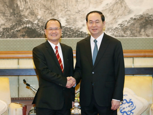 Chủ tịch nước tiếp một số doanh nghiệp Trung Quốc tại Việt Nam ảnh 1