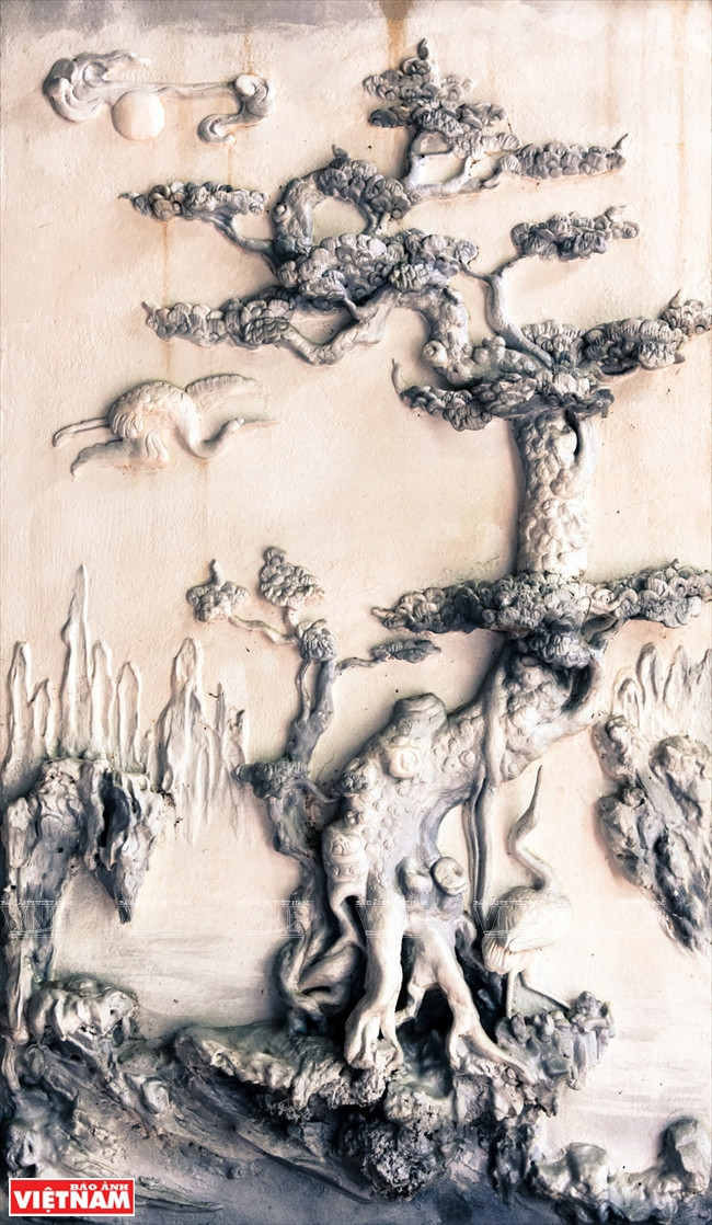 Độc đáo và tinh xảo nghệ thuật đắp phù điêu ở Thạch Xá ảnh 8