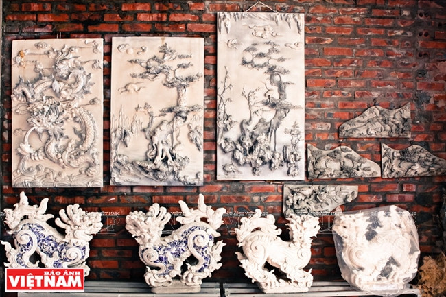 Độc đáo và tinh xảo nghệ thuật đắp phù điêu ở Thạch Xá ảnh 13