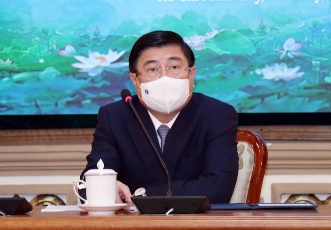 Chủ tịch Ủy ban nhân dân Thành phố Hồ Chí Minh Nguyễn Thành Phong. (Ảnh: Xuân Khu/TTXVN) TP.HCM: Chung sức, đồng lòng, quyết tâm, nhất định sẽ thắng dịch bệnh ảnh 1