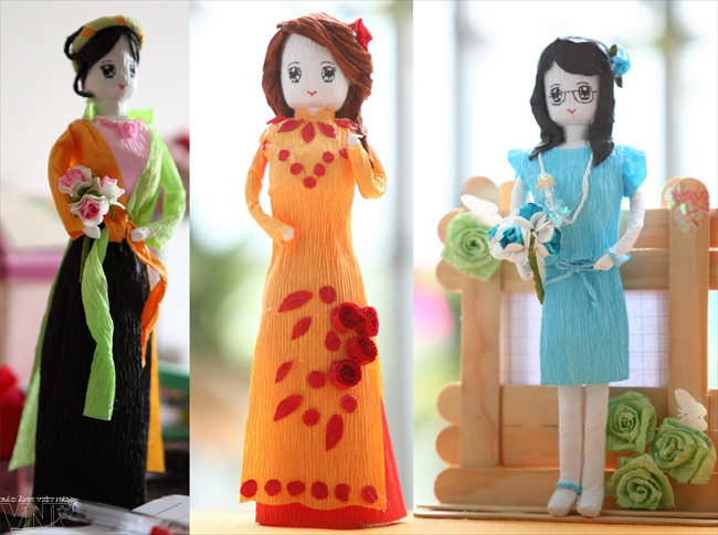 Những con búp bê giấy ngộ nghĩnh và độc đáo mang tâm hồn Việt ảnh 1