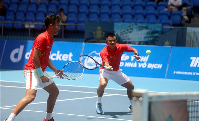 Đôi nam Lê Quốc Khánh và Nguyễn Văn Phương vào bán kết môn Quần vợt ảnh 1