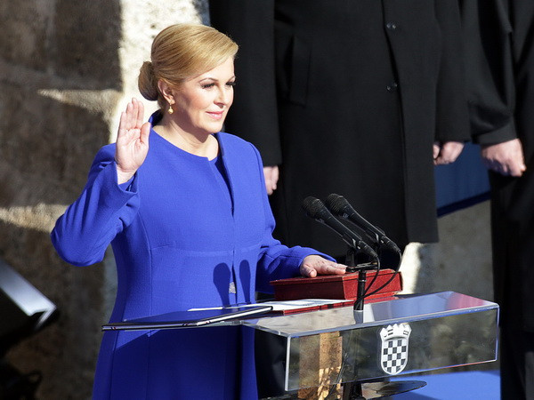 Nữ tổng thống đầu tiên của Croatia tuyên thệ nhậm chức ảnh 1