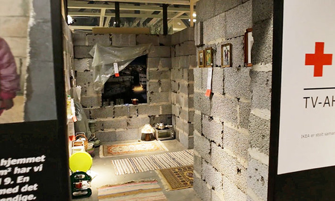 Tái hiện ngôi nhà của người tị nạn Syria. (Nguồn: boredpanda) "Ngôi nhà Syria" giữa cửa hàng IKEA khiến nhiều người suy ngẫm ảnh 1