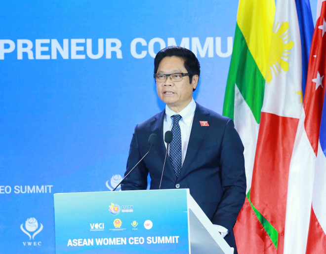 Ông Vũ Tiến Lộc, Chủ tịch Phòng Thương mại và Công nghiệp Việt Nam. (Ảnh: Phương Hoa/TTXVN) ASEAN 2020: Khai mạc Hội nghị thượng đỉnh kinh doanh Việt Nam 2020 ảnh 1