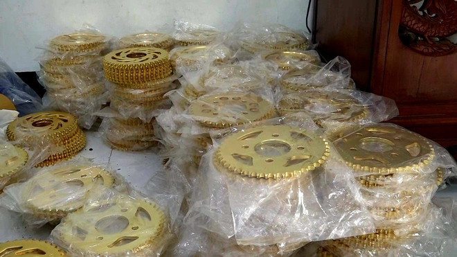 Triệt phá hàng loạt điểm sản xuất, kinh doanh phụ tùng xe máy giả ảnh 1