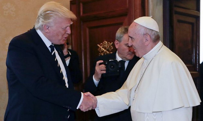Tổng thống Mỹ Trump đã gặp Giáo hoàng tại tòa thánh Vatican ảnh 1