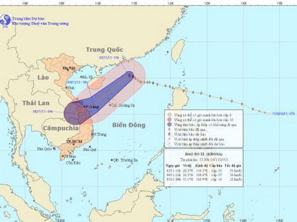 24 giờ tới, bão số 12 suy yếu thành áp thấp nhiệt đới ảnh 1