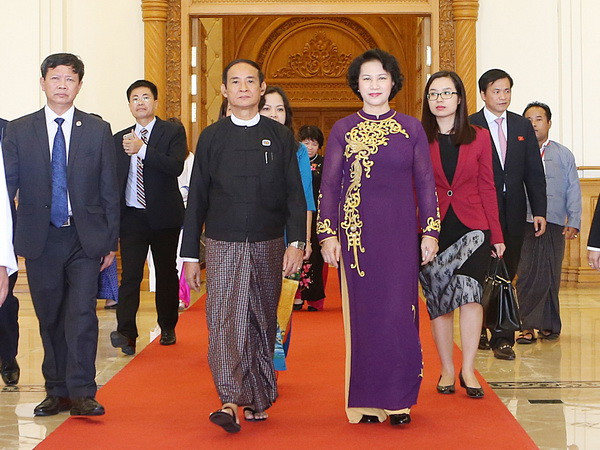 Chủ tịch Quốc hội hội kiến Chủ tịch Hạ viện Liên bang Myanmar ảnh 1