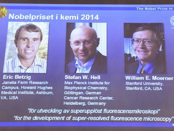 Giải Nobel Hóa học 2014 thuộc về 3 nhà khoa học người Mỹ và Đức ảnh 1
