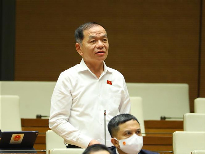 Đại biểu Quốc hội tỉnh Cà Mau Lê Thanh Vân phát biểu. (Ảnh: Văn Điệp/TTXVN) Hoàn thiện để dự thảo Luật Cảnh sát Cơ động chặt chẽ, thống nhất ảnh 2