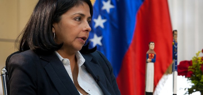 Ngoại trưởng Venezuela Delcy Rodriguez. (Nguồn: acn.com.ve) Venezuela phản ứng gay gắt trước bình luận của Ngoại trưởng Mỹ ảnh 1