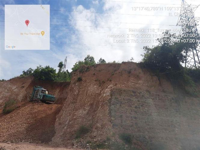 Phú Yên: Khai thác đất đá làm đứt dây tiếp đất đường dây 110kV ảnh 1