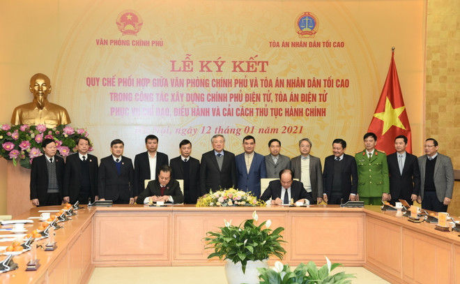 Phối hợp trong công tác xây dựng Chính phủ điện tử, Tòa án điện tử ảnh 1