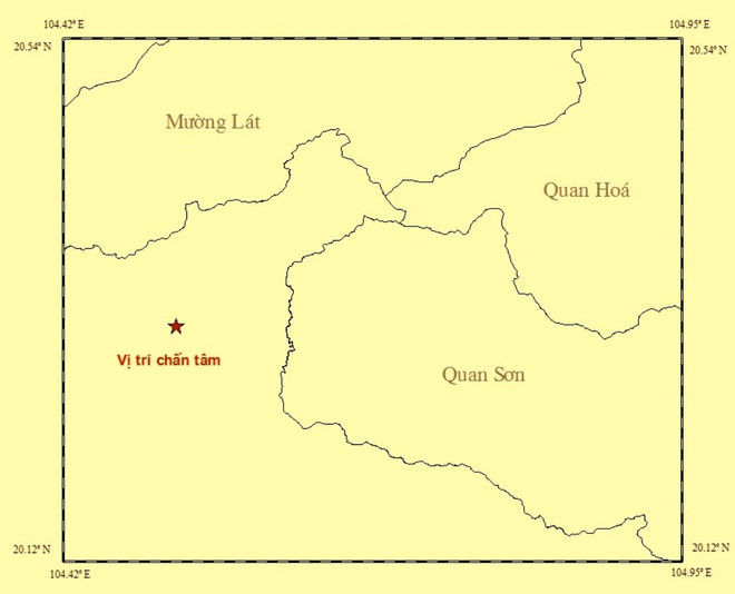 Động đất 3,9 độ Richter tại khu vực Thanh Hóa gần biên giới Việt-Lào ảnh 1