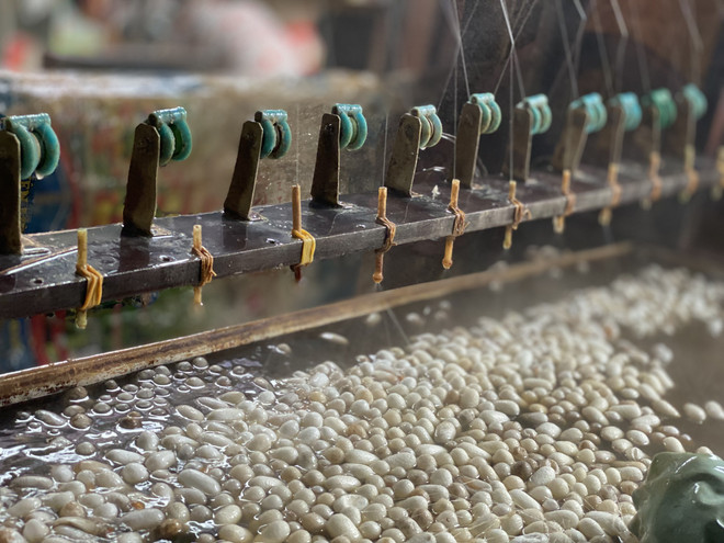 Nghề ươm tơ làng Cổ Chất: Những vất vả đằng sau sợi tơ óng ánh ảnh 3