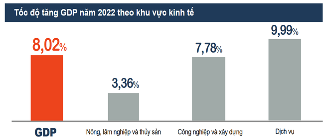 GDP năm 2022 tăng 8,02%: Mức tăng cao nhất giai đoạn 2011-2022 ảnh 1